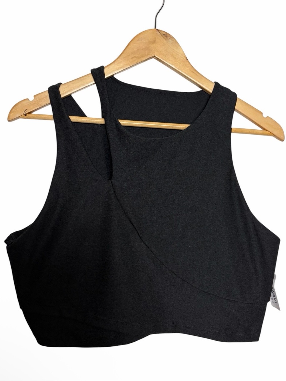 NWT black cutout crop top cloud plus cut black jack size XL